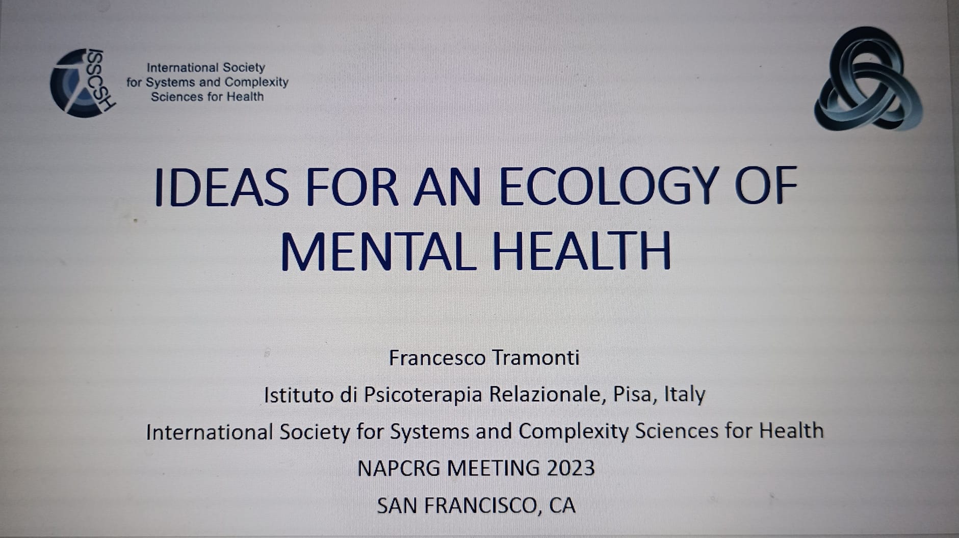 Workshop International Society for Systems and Complexity Science for Health, San Francisco 2023